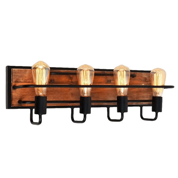 SILVIA ΑΠΛΙΚΑ 4XE27 ΜΑΥΡΟ MAT/ΞΥΛΟ