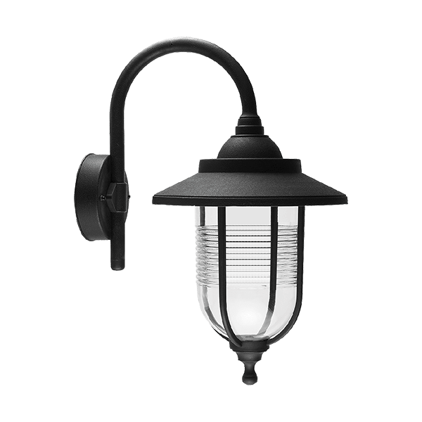 JEREMY ΦΑΝΑΡΙ ΠΡΟΣ ΤΑ ΚΑΤΩ 1XE27 ΜΑΥΡΟ IP44