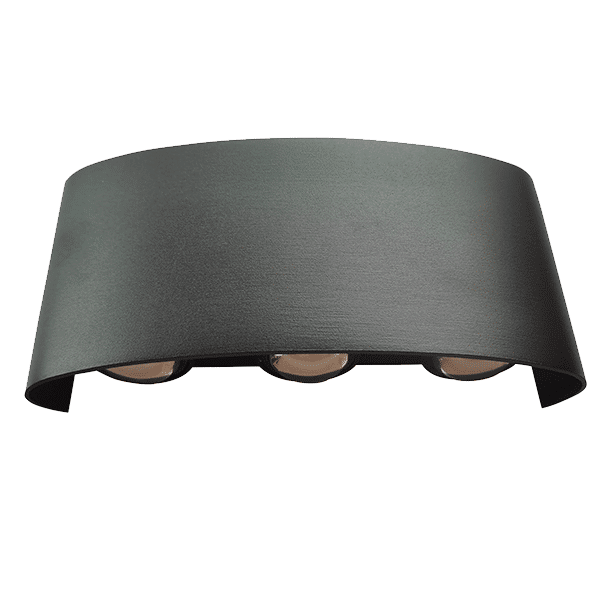 LED WALL LAMP 6X1W 4000K IP54 BLACK