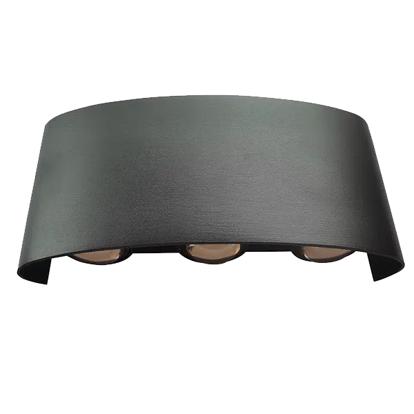 LED WALL LAMP 6X1W 4000K IP54 BLACK
