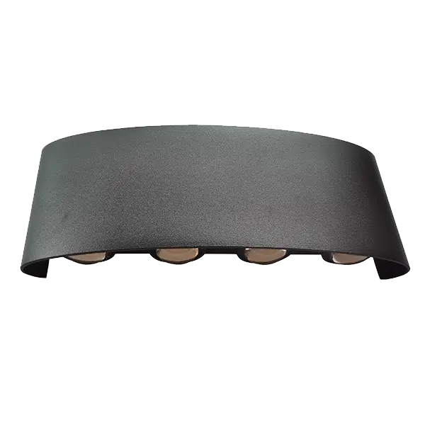 LED WALL LAMP 8X1W 4000K IP54 BLACK