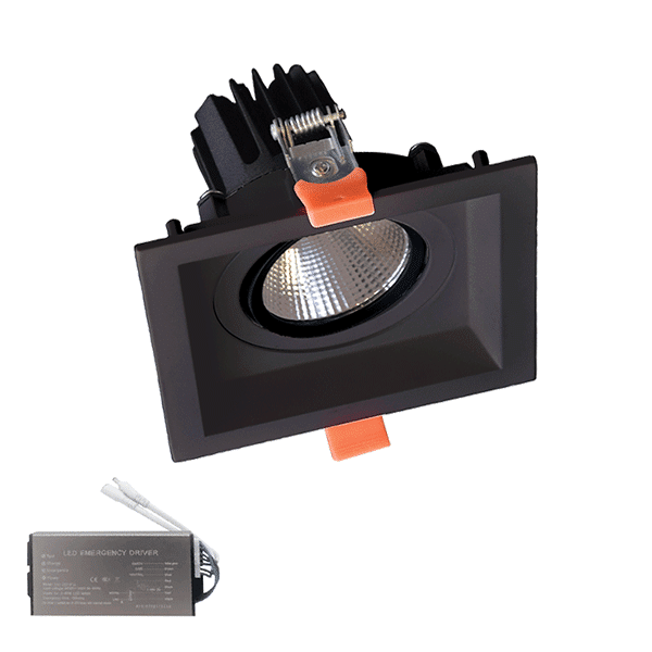 ΤΕΤΡΑΓΩΝΟ LED ΣΠΟΤ 30W 230V 3000K BL+ΚΙΤ ΑΣΦΑΛΕΙΑΣ