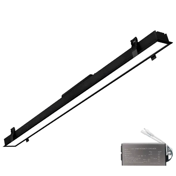 ELMARK LED ΠΡΟΦΙΛ ΧΩΝΕΥΤΗΣ ΤΟΠΟΘΕΤΗΣΗΣ 600mm 24W 4000K ΜΑΥΡΟ + EMERGENCY KIT