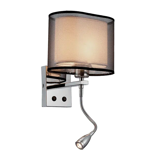 MERY ΑΠΛΙΚΑ 1XE27 +1WLED 4000K ΧΡΩΜΙΟ