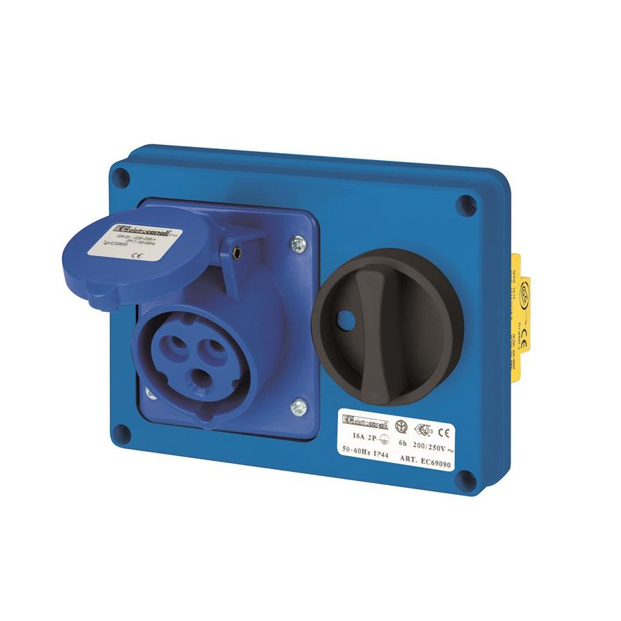 EC690 HOR. PANEL SOCKET 2P+E 32A WITH SWITCH IP44 EC690 HOR. PANEL SOCKET 2P+E 32A WITH SWITCH IP44