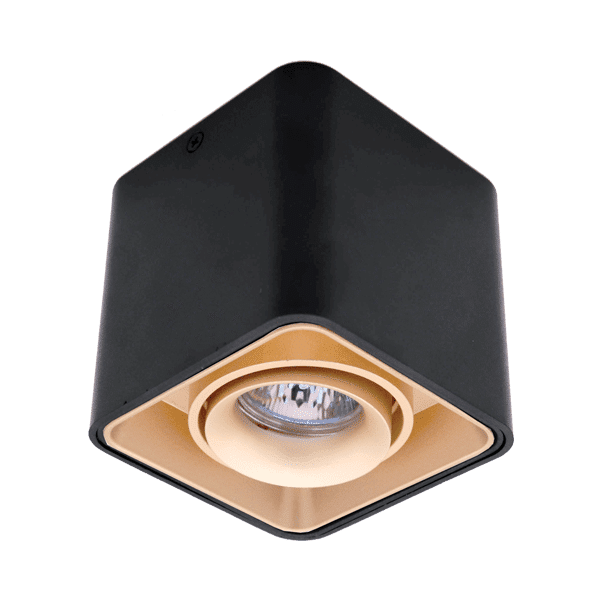 DL-044 ΤΕΤΡΑΓΩΝΟ ΜΟΝΟ ΣΠΟΤ ΕΞΩΤΕΡΙΚΗΣ ΤΟΠΟΘΕΤΗΣΗΣ ΧΡΥΣΟ/ΜΑΥΡΟ