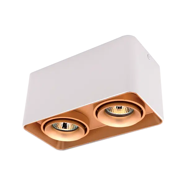 DL-044 ΤΕΤΡΑΓΩΝΟ ΔΙΠΛΟ ΣΠΟΤ ΕΞΩΤΕΡΙΚΗΣ ΤΟΠΟΘΕΤΗΣΗΣ ΧΡΥΣΟ/ΛΕΥΚΟ