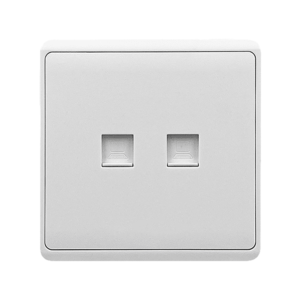 LONDON DOUBLE COMPUTER RJ45 SOCKET WHITE