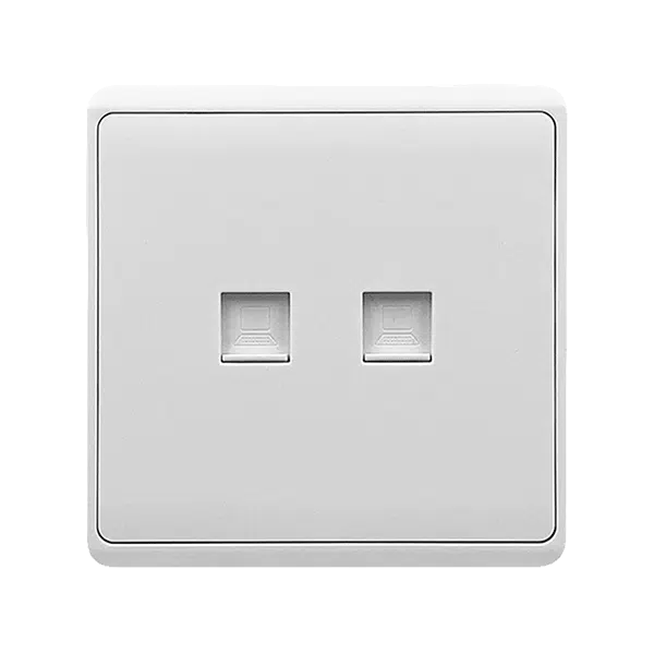 LONDON DOUBLE COMPUTER RJ45 SOCKET WHITE