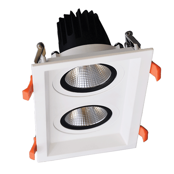 ΔΙΠΛΟ ΚΙΝΟΥΜΕΝΟ LED ΣΠΟΤ  2X15W 230V 3000K ΛΕΥΚΟ