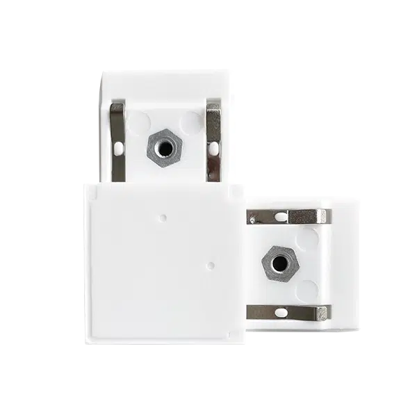 EL-LC 1 COLOUR SERIES L-CONNECTOR FOR RAIL WHITE