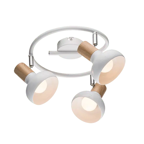 ADDY ΣΠΟΤ 3XE14 ΛΕΥΚΟ ΛΕΥΚΟ/ΞΥΛΟ