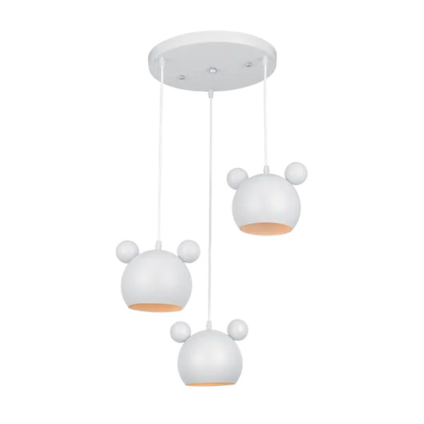 MICKEY ΚΡΕΜΑΣΤΟ ΦΩΤΙΣΤΙΚΟ 3XE27 ΛΕΥΚΟ