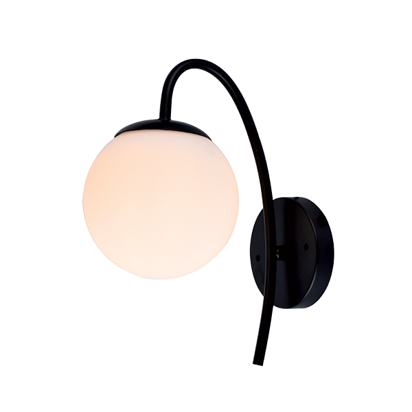 LINA ΑΠΛΙΚΑ 1XE27 ΜΑΥΡΟ/ ΛΕΥΚΟ ΓΥΑΛΙ