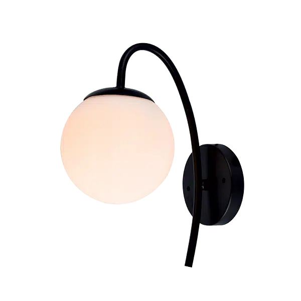 LINA ΑΠΛΙΚΑ 1XE27 ΜΑΥΡΟ/ ΛΕΥΚΟ ΓΥΑΛΙ