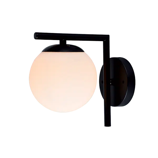 RITA ΑΠΛΙΚΑ 1XE27 ΜΑΥΡΟ/ ΛΕΥΚΟ ΓΥΑΛΙ