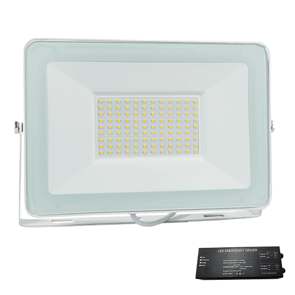 VEGA100 SLIM SMD 100W LED ΠΡΟΒΟΛΕΑΣ 3000K WH+ ΚΙΤ ΑΣΦΑΛΕΙΑΣ