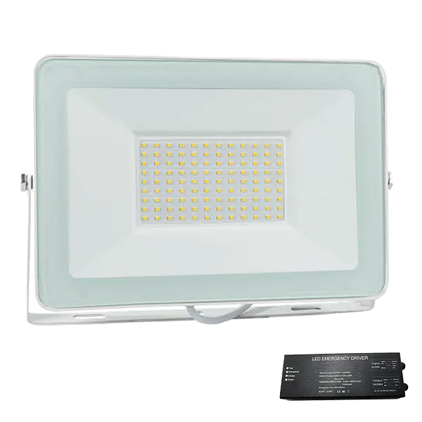 VEGA100 SLIM SMD 100W LED ΠΡΟΒΟΛΕΑΣ 3000K WH+ ΚΙΤ ΑΣΦΑΛΕΙΑΣ