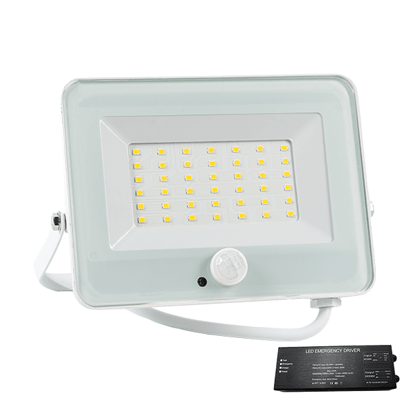 VEGA30 SLIM 30W LED ΠΡΟΒΟΛΕΑΣ + SEN 3000K WH+ ΚΙΤ ΑΣΦΑΛΕΙΑΣ