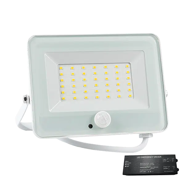 VEGA30 SLIM 30W LED ΠΡΟΒΟΛΕΑΣ + SEN 3000K WH+ ΚΙΤ ΑΣΦΑΛΕΙΑΣ