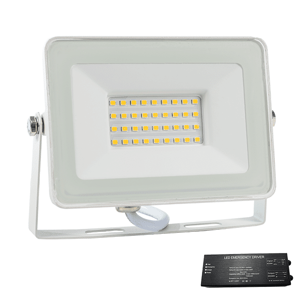 VEGA30 SLIM SMD 30W LED ΠΡΟΒΟΛΕΑΣ 3000K ΛΕΥΚΟ+ ΚΙΤ ΑΣΦΑΛΕΙΑΣ