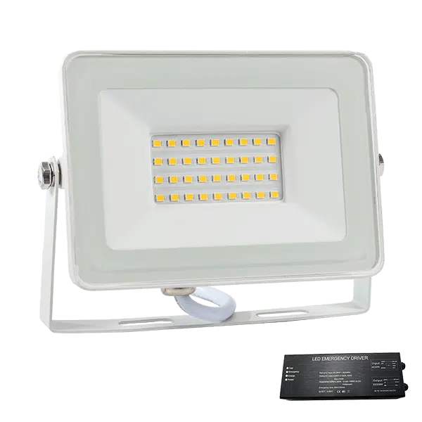 VEGA30 SLIM SMD 30W LED ΠΡΟΒΟΛΕΑΣ 3000K ΛΕΥΚΟ+ ΚΙΤ ΑΣΦΑΛΕΙΑΣ