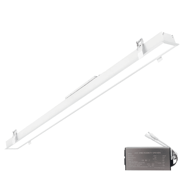 ELMARK LED ΠΡΟΦΙΛ ΧΩΝΕΥΤΗΣ ΤΟΠΟΘΕΤΗΣΗΣ 600mm 24W 4000K ΛΕΥΚΟ + EMERGENCY KIT