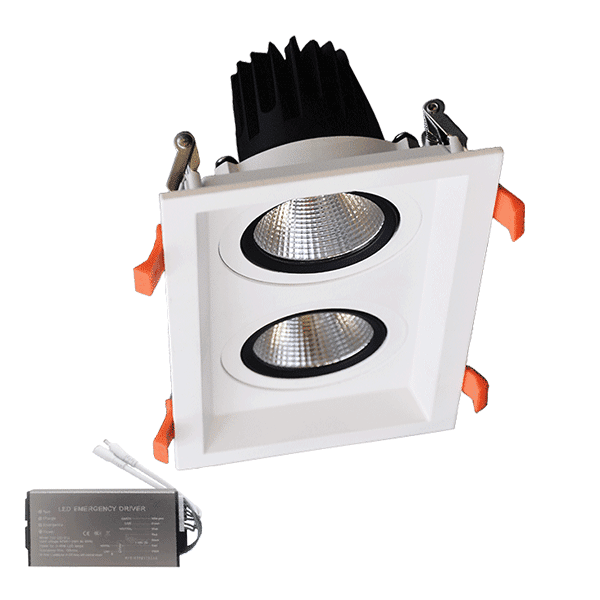 ΔΙΠΛΟ LED ΣΠΟΤ2X15W 230V 4000K WH+ΚΙΤ ΚΙΤ ΑΣΦΑΛΕΙΑΣ