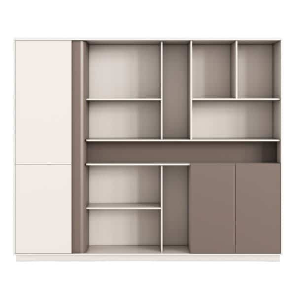 ΒΙΒΛΙΟΘΗΚΗ ΓΡΑΦΕΙΟΥ NEWLINE HM18279 ΜΕΛΑΜΙΝΗ ΛΕΥΚΗ & ΚΑΦΕ 240x40x200Υεκ.