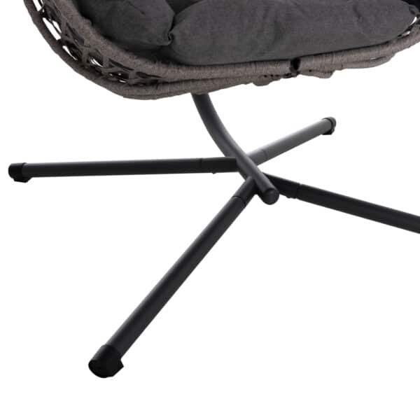 ΚΡΕΜΑΣΤΗ ΦΩΛΙΑ NESTA HM6468.01 ΓΚΡΙ ΜΕΤΑΛΛΟ & P.E.RATTAN 100x100x190Υεκ. - Image 10