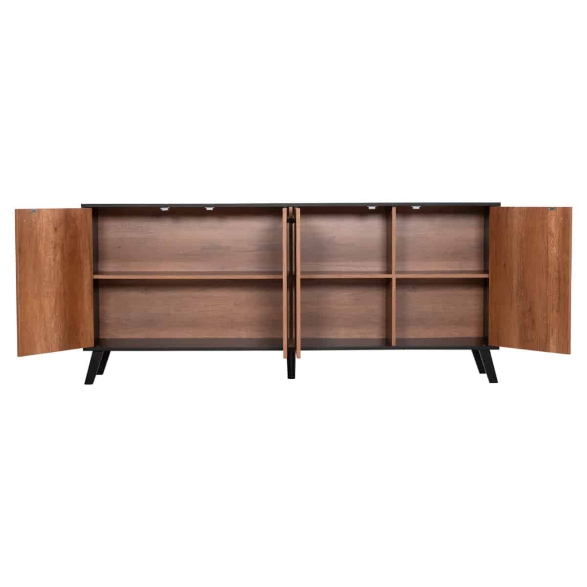 ΜΠΟΥΦΕΣ ΜΕΛΑΜΙΝΗΣ KRUDEN HM9446.11 ΜΑΥΡΟ-ΦΥΣΙΚΟ 180x40x78.6Υεκ. - Image 7