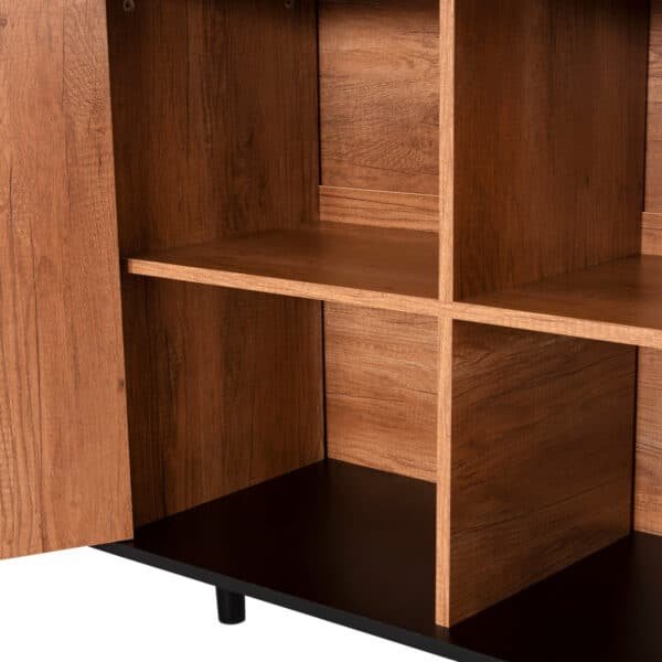 ΜΠΟΥΦΕΣ ΜΕΛΑΜΙΝΗΣ KRUDEN HM9446.11 ΜΑΥΡΟ-ΦΥΣΙΚΟ 180x40x78.6Υεκ. - Image 9