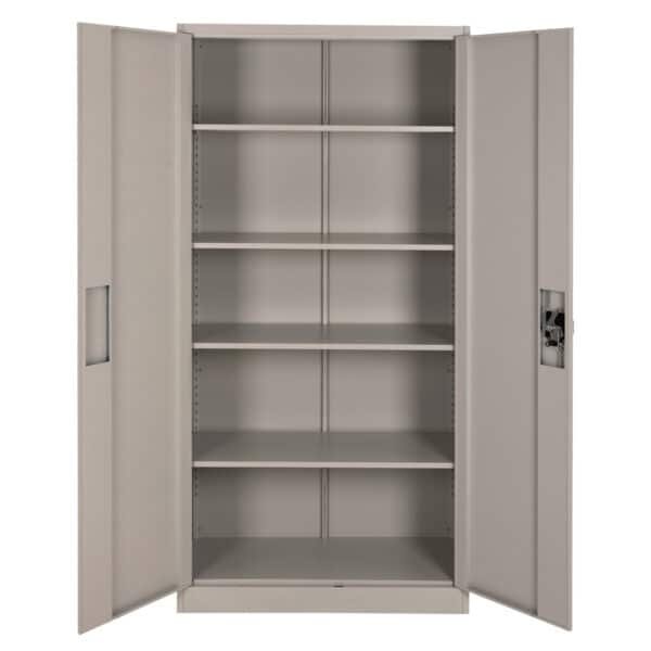 ΝΤΟΥΛΑΠΑ ΜΕΤΑΛΛΙΚΗ DURON HM5959.01 ΔΙΦΥΛΛΗ ΜΕ 5 ΑΠΟΘ. ΧΩΡΟΥΣ ΓΚΡΙ 90Χ40Χ180Yεκ - Image 4