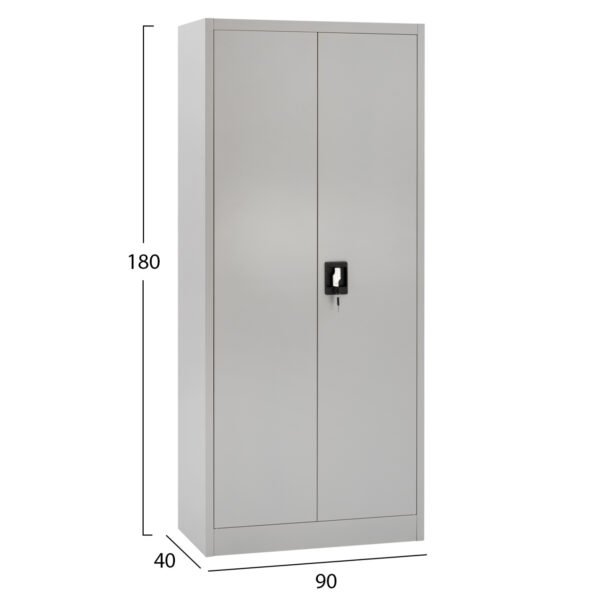 ΝΤΟΥΛΑΠΑ ΜΕΤΑΛΛΙΚΗ HM5961.01 ΜΕ ΧΩΡΙΣΜΑ ΔΙΦΥΛΛΗ ΑΝΟΙΧΤΟ ΓΚΡΙ 90Χ40Χ180Yεκ. - Image 2