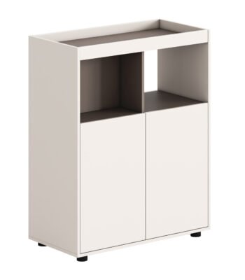 ΝΤΟΥΛΑΠΙ ΒΙΒΛΙΟΘΗΚΗ NEWLINE HM18284 ΜΕΛΑΜΙΝΗ ΚΡΕΜ-ΑΝΟΙΧΤΟ ΚΑΦΕ 80x40x100Υεκ