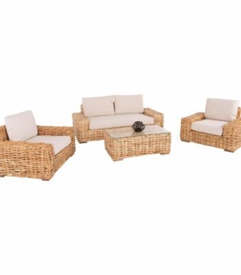 ΣΕΤ ΣΑΛΟΝΙ 4ΤΜΧ TROPEL HM11940 ΦΥΣΙΚΟ RATTAN-2ΘΕΣΙΟΣ ΚΑΝΑΠΕΣ-2 ΠΟΛΥΘΡΟΝΕΣ-ΤΡΑΠΕΖΙ
