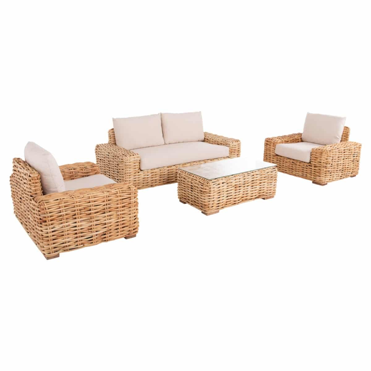 ΣΕΤ ΣΑΛΟΝΙ 4ΤΜΧ TROPEL HM11940 ΦΥΣΙΚΟ RATTAN-2ΘΕΣΙΟΣ ΚΑΝΑΠΕΣ-2 ΠΟΛΥΘΡΟΝΕΣ-ΤΡΑΠΕΖΙ - Image 6