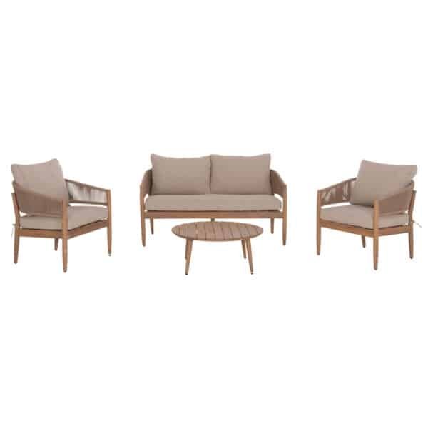 ΣΕΤ ΣΑΛΟΝΙ ΕΞ.ΧΩΡΟΥ 4ΤΜΧ KANU HM6416 ΞΥΛΟ ΑΚΑΚΙΑΣ-ΜΕΤΑΛΛΟ-ΣΧΟΙΝΙ -- ΜΠΕΖ - Image 5