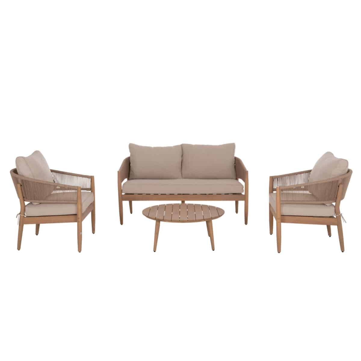 ΣΕΤ ΣΑΛΟΝΙ ΕΞ.ΧΩΡΟΥ 4ΤΜΧ KANU HM6416 ΞΥΛΟ ΑΚΑΚΙΑΣ-ΜΕΤΑΛΛΟ-ΣΧΟΙΝΙ -- ΜΠΕΖ - Image 7