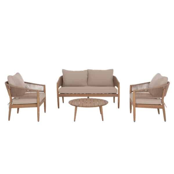 ΣΕΤ ΣΑΛΟΝΙ ΕΞ.ΧΩΡΟΥ 4ΤΜΧ KANU HM6416 ΞΥΛΟ ΑΚΑΚΙΑΣ-ΜΕΤΑΛΛΟ-ΣΧΟΙΝΙ -- ΜΠΕΖ - Image 7