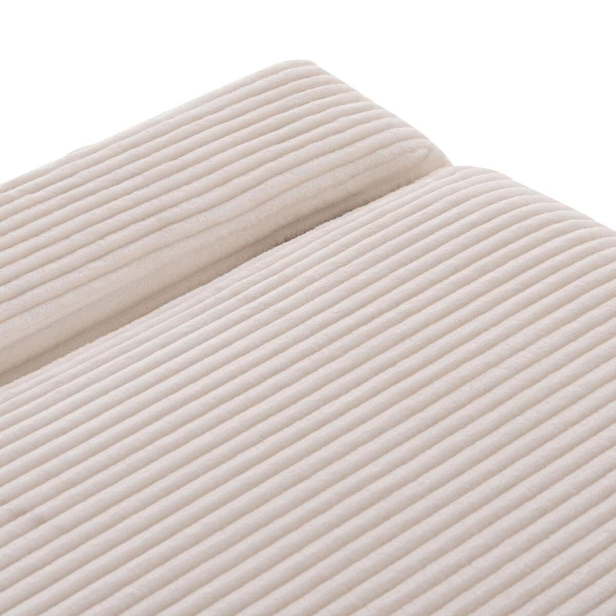 ΣΚΑΜΠΟ ΜΕ ΑΝΑΔΙΠΛΟΥΜΕΝΟ ΡΑΝΤΖΟ & ΣΤΡΩΜΑ INGE HM3343.42 ΜΠΕΖ ΚΟΤΛΕ ΥΦΑΣΜΑ 118x74x42Υ - Image 8