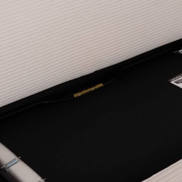 ΣΚΑΜΠΟ ΜΕ ΑΝΑΔΙΠΛΟΥΜΕΝΟ ΡΑΝΤΖΟ & ΣΤΡΩΜΑ INGE HM3343.42 ΜΠΕΖ ΚΟΤΛΕ ΥΦΑΣΜΑ 118x74x42Υ - Image 9