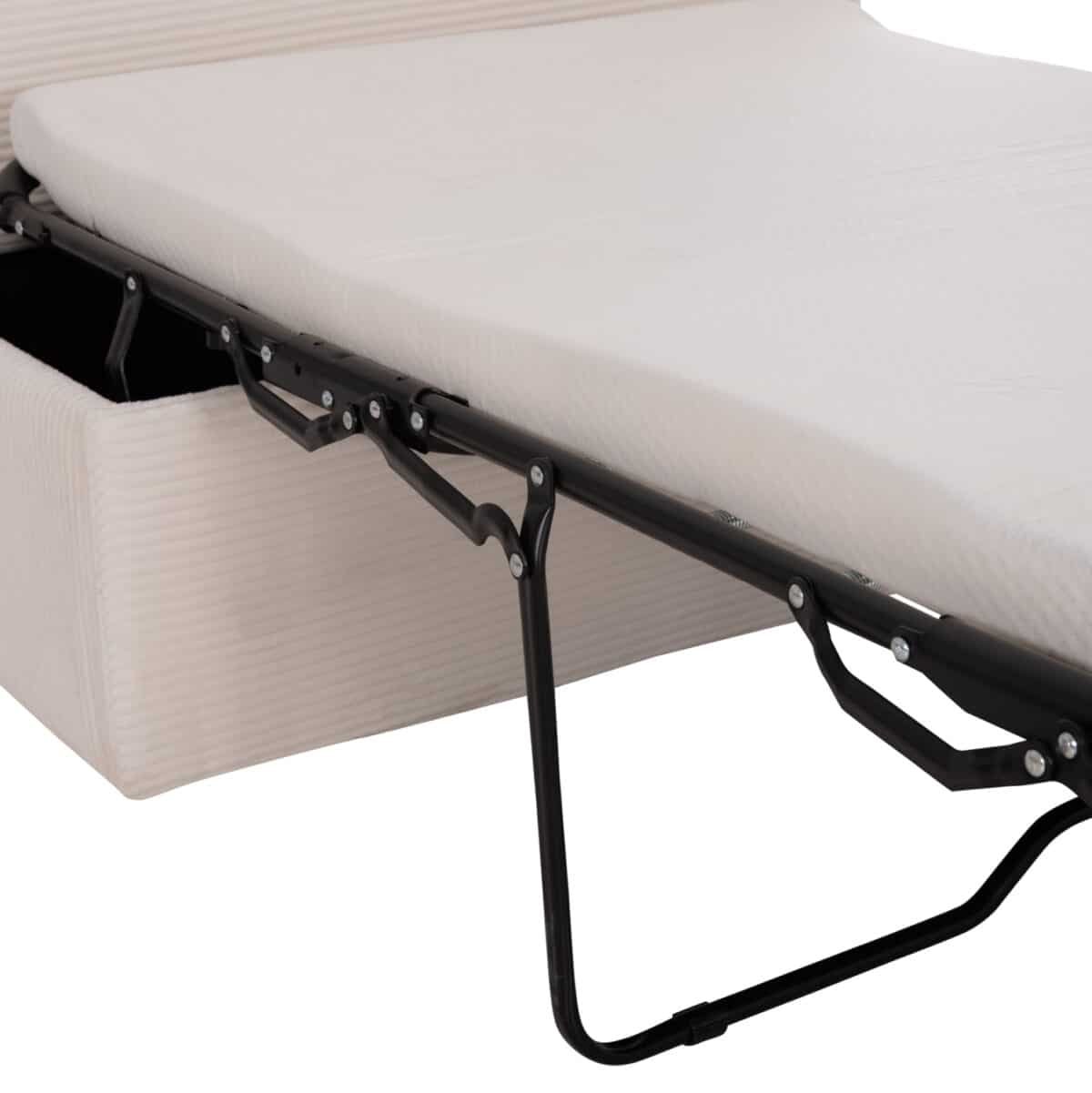 ΣΚΑΜΠΟ ΜΕ ΑΝΑΔΙΠΛΟΥΜΕΝΟ ΡΑΝΤΖΟ & ΣΤΡΩΜΑ INGE HM3343.42 ΜΠΕΖ ΚΟΤΛΕ ΥΦΑΣΜΑ 118x74x42Υ - Image 10