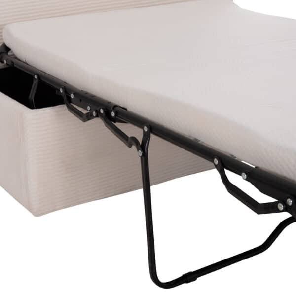 ΣΚΑΜΠΟ ΜΕ ΑΝΑΔΙΠΛΟΥΜΕΝΟ ΡΑΝΤΖΟ & ΣΤΡΩΜΑ INGE HM3343.42 ΜΠΕΖ ΚΟΤΛΕ ΥΦΑΣΜΑ 118x74x42Υ - Image 10