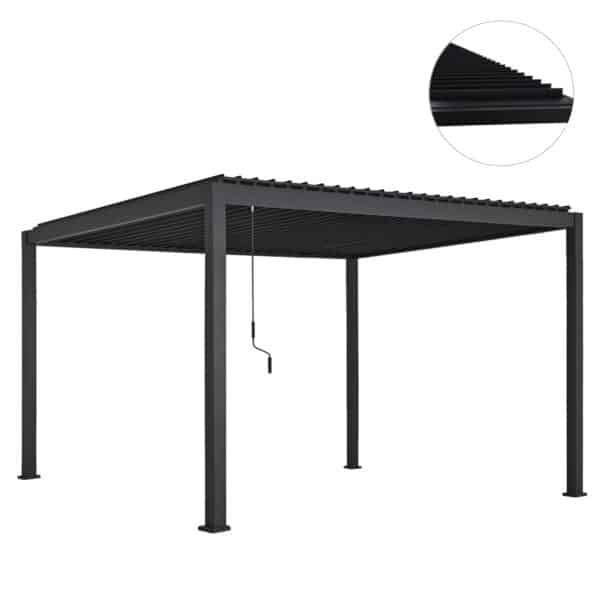 ΒΙΟΚΛΙΜΑΤΙΚΗ ΠΕΡΓΚΟΛΑ ΑΛΟΥΜΙΝΙΟΥ DOMECIL HM6612.01 ΜΕ ΜΕΤΑΛ. ΠΕΡΣΙΔΕΣ--300x400x240Υ