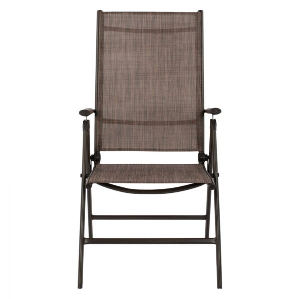 ΠΟΛΥΘΡΟΝΑ ZURI 7ΘΕΣΕΩΝ ΠΤΥΣ/ΝΗ ΜΕΤΑΛΛΙΚΗ ΚΑΦΕ ME ΚΑΦΕ TEXTILENE HM5700.02 55x70x103Υ εκ. - Image 5