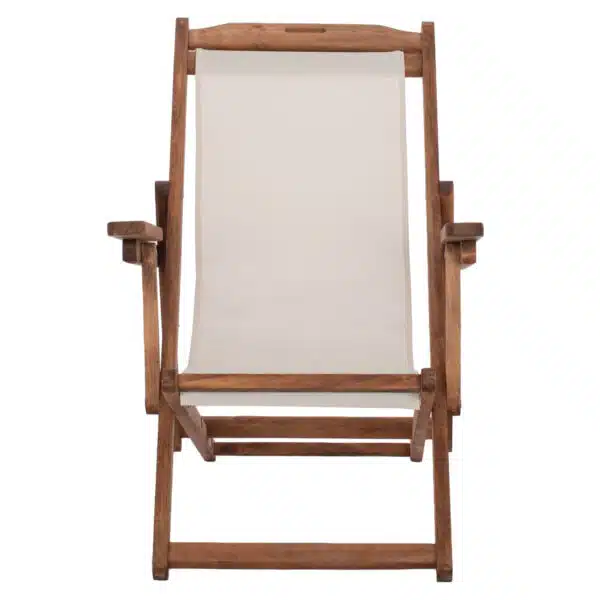 ΣΕΖΛΟΝΓΚ ΛΗΜΝΟΣ ΜΕ ΜΠΡΑΤΣΑ ΕΜΠ/ΣΜΟΣ ΚΑΡΥΔΙ ΜΕ PVC 2Χ1 ΕΚΡΟΥ HM11433.01 62,5x97x105εκ. - Image 3