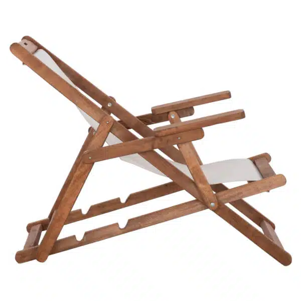 ΣΕΖΛΟΝΓΚ ΛΗΜΝΟΣ ΜΕ ΜΠΡΑΤΣΑ ΕΜΠ/ΣΜΟΣ ΚΑΡΥΔΙ ΜΕ PVC 2Χ1 ΕΚΡΟΥ HM11433.01 62,5x97x105εκ. - Image 4