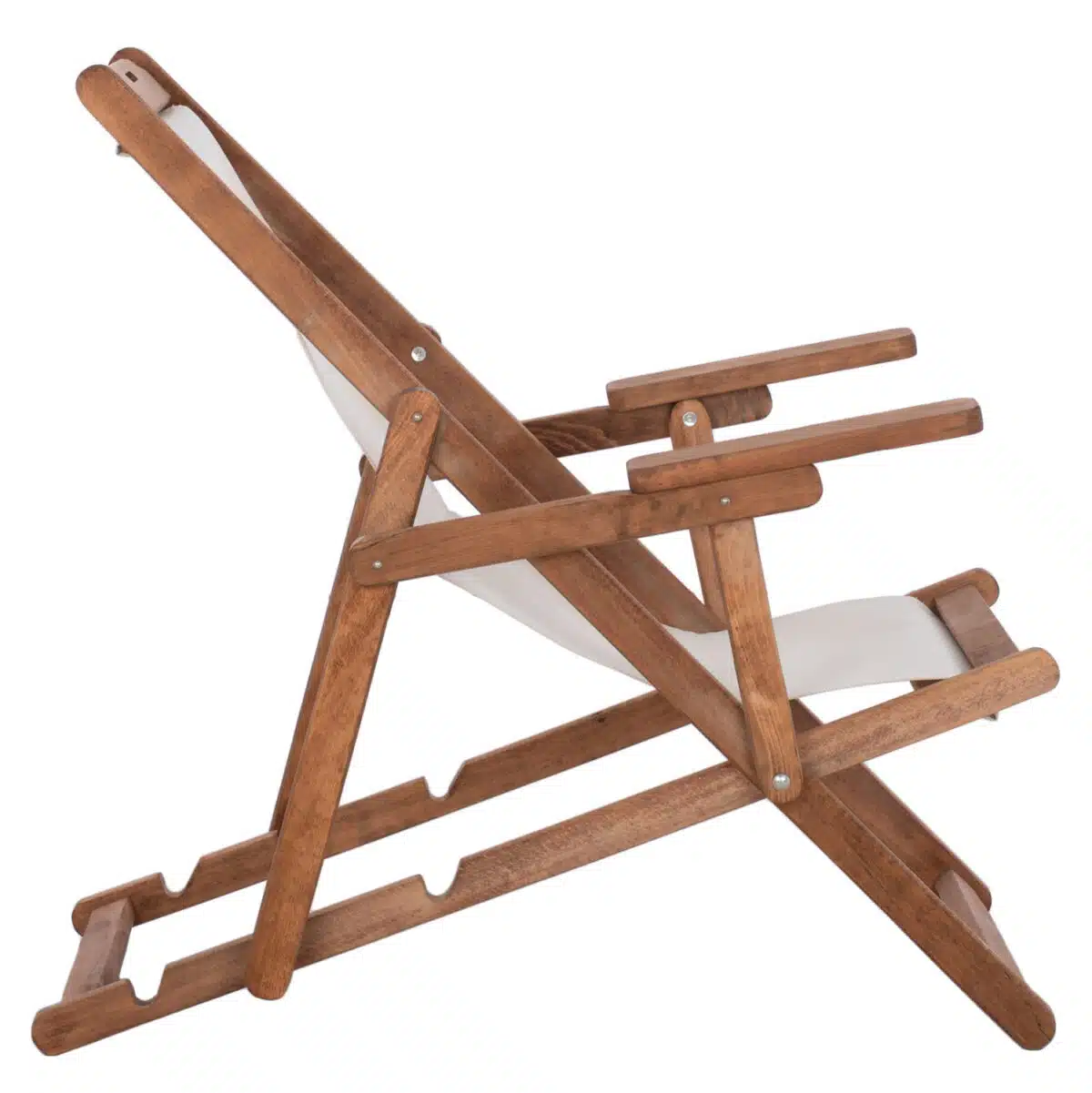 ΣΕΖΛΟΝΓΚ ΛΗΜΝΟΣ ΜΕ ΜΠΡΑΤΣΑ ΕΜΠ/ΣΜΟΣ ΚΑΡΥΔΙ ΜΕ PVC 2Χ1 ΕΚΡΟΥ HM11433.01 62,5x97x105εκ. - Image 5