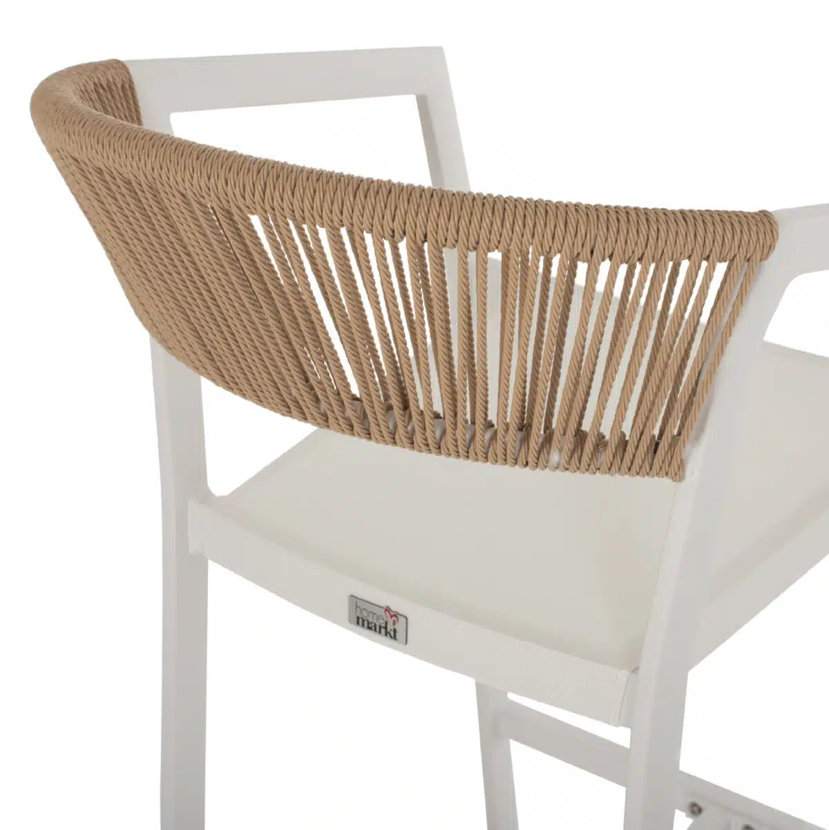 ΣΚΑΜΠΟ ΑΛΟΥΜΙΝΙΟΥ MIRI ΛΕΥΚΟ ΜΕ ΜΠΡΑΤΣΑ RATTAN & TEXTLINE 56x58x105Yεκ. HM5892.22 - Image 6